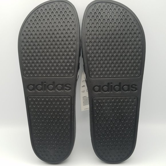 NEW Women's 11 (Men's 10) Adidas Adilette Aqua Slides in Black - Picture 6 of 8